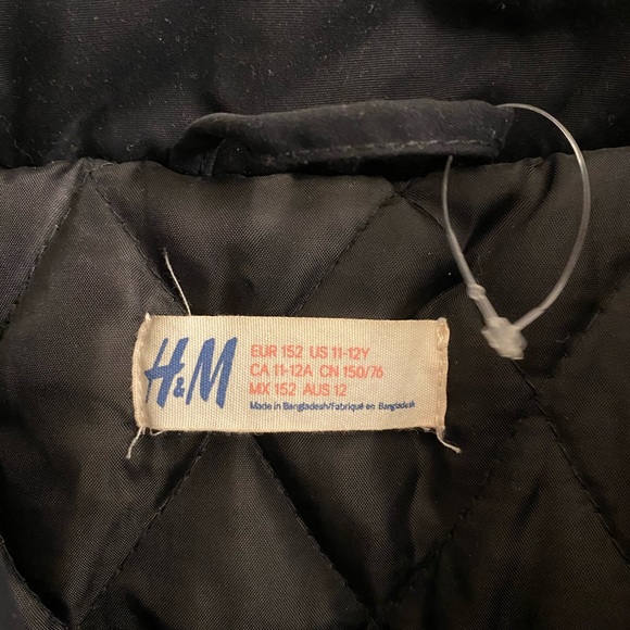 H&M Girls faux fur winter jacket - Picture 3 of 3